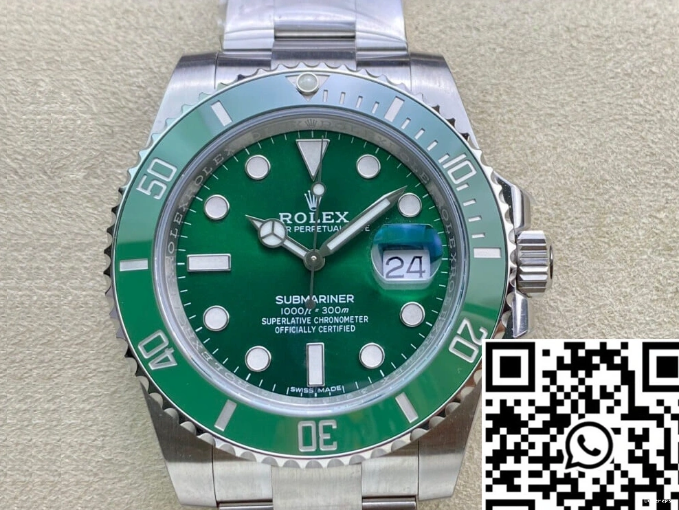 Factory V4 116610LV-97200 Green Dial Submariner Clean Rolex 1221